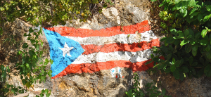investing in puerto rico icon flag on rock