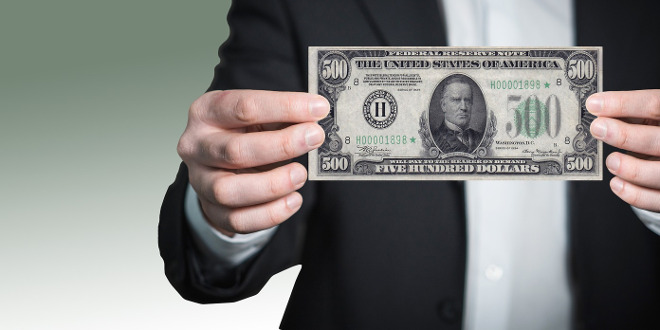 pro athlete wealth management icon man with 500 dollar bill
